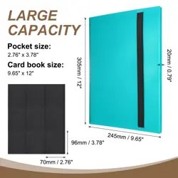 9 Pocket Trading Card Binder 360 Side-Loading Card Binder for Cards, Lake Blue - Image 2