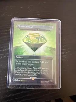Chaos Emerald (7031) Green Foil - Lotus Petal - Sonic Secret Lair - Magic MTG - Image 1