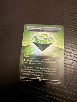 Chaos Emerald (7031) Green Foil - Lotus Petal - Sonic Secret Lair - Magic MTG - Image 2