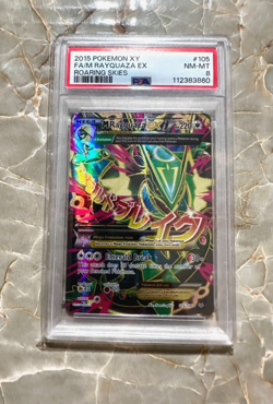 2015 Pokemon Roaring Skies M Rayquaza ex 105 PSA 8 Full Art Celestial Mega - Image 3