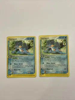 2 Pokemon EX Ruby & Sapphire Swampert Non Holo Rare 23/109 2003 Pokemon Cards - Image 1