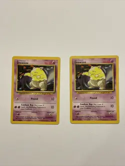 2 Pokemon Drowzee 49/102 - Base Set common Pokemon Cards - Image 1