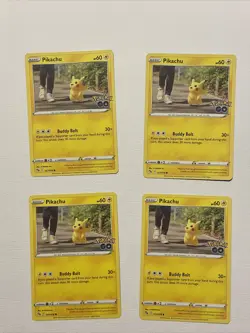 4 Pikachu 027/078 Common | Reverse Holo Pokemon Go Pokemon TCG Pokemon Cards - Image 1