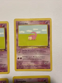 6 Pokemon Slowpoke 55/62 - Fossil set common 6 Used Pokemon Cards - Image 5