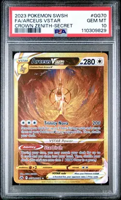 2023 POKEMON SWORD & SHIELD CROWN ZENITH SECRET FULL ART/ARCEUS VSTAR PSA 10 - Image 1