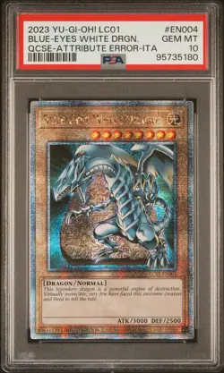 PSA 10 Blue Eyes White Dragon Yugioh 25th Quarter Century Secret Rare QCSR - Image 1