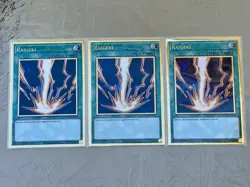 3x Raigeki | MGED-EN038 | Premium Gold Rare | 1st Edition | NM | YuGiOh! - Image 1