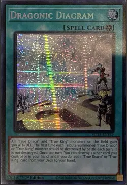YuGiOh! Dragonic Diagram, MP25-EN139, Prismatic Secret Rare, 1st Edition - Image 1