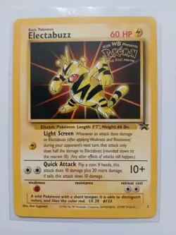 Pokemon TCG 1999 Electabuzz Kids WB Pokemon The First Movie #2 Promo Card - Image 1