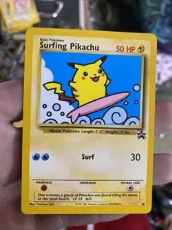 Pokemon TCG Pokemon Surfing Pikachu Pikachu Regular #28 Rare Promo Trading card - Image 1