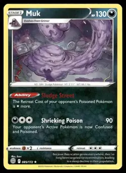 2022 Brilliant Stars Set Pokemon Card 085 Muk NM - Image 1