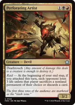 Perforating Artist -Foil Light Play MTG Foundations - Image 1