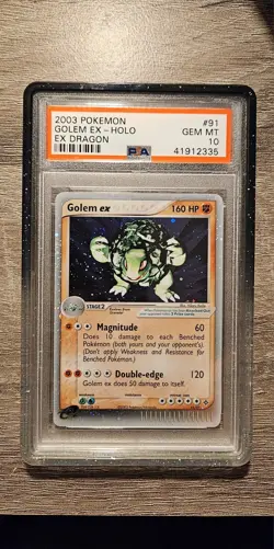 Pokemon Golem ex EX Dragon Holo Rare #91 PSA 10 Gem Mint - Image 1