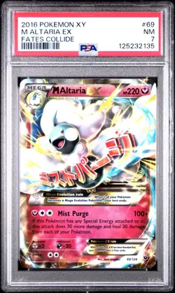 2016 Pokemon M Altaria Ex Fates Collide #69 Xy Fates Collide PSA 7 NM Near Mint - Image 1