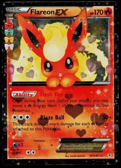Pokemon Card Flareon EX RC6/RC32 Generations Radiant Collection - Image 1
