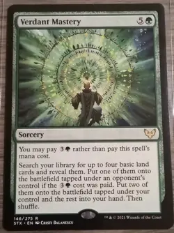 Verdant Mastery #146/275 MTG Strixhaven: School of Mages Rare Near Mint - Image 1