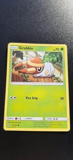 Grubbin 13/149 Sun and Moon Common Regular Pokemon Card TCG Trading Card Game - Image 1