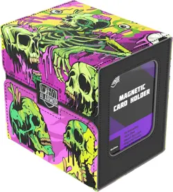 (Melting Skulls) 100+ Card Custom Art MTG Commander Deck Box with Storage - Image 1