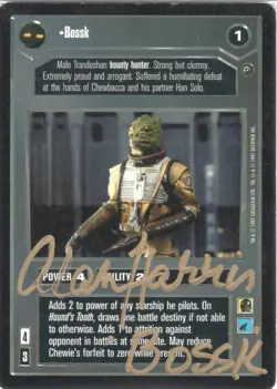 Star Wars CCG - Alan Harris † (Bossk) - autograph / signed card - - Image 1