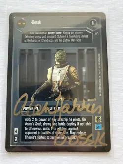 Star Wars CCG - Alan Harris † (Bossk) - autograph / signed card - - Image 2