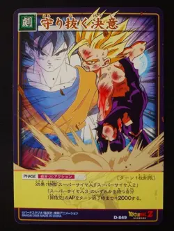 Dragon Ball Card Game Expansion Filing Sheet D-849 Determination to Protect Son - Image 1
