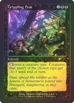 Crippling Fear Foil Retro Frame Commander Party Promo NM MTG - Image 1