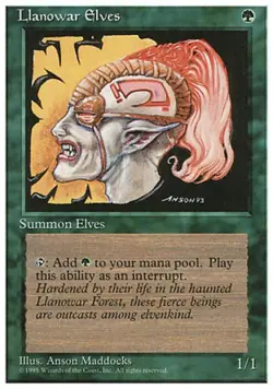 Llanowar Elves - Light Play MTG 4th Edition - Image 1