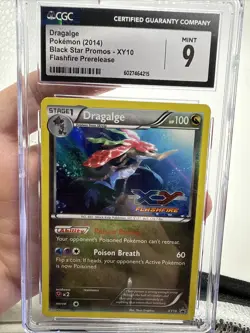 Dragalge Pokemon (2014) Black Star Promos- XY10 Flashfire Prerelease CGC 9 - Image 1