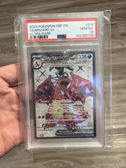 2023 POKEMON OBF EN-OBSIDIAN FLAMES 215 CHARIZARD EX ULTRA RARE - Image 1