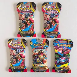 NEW Pokemon TCG: Mega Evolution Sleeved Booster Packs Lot of 5 SEALED - Image 1