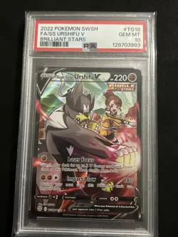 POKEMON 2022 SWSH Full Art Single Strike URSHIFU V Brilliant Stars #TG18 PSA 10 - Image 1