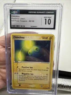 Pokemon Card Reverse Holo Chinchou 49/108 CGC 10 MINT ex Power Keepers - Image 1