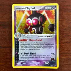 Team Magma's Claydol 8/95 Holo Rare EX Team Magma vs Team Aqua Pokemon Card - Image 1