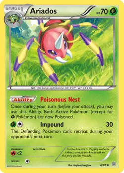 Ariados 6/98 Uncommon XY Ancient Origins Pokemon Card NM - Image 1