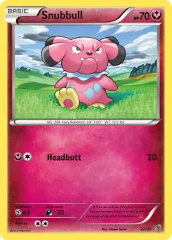Snubbull 22/39 Kalos Starter Set Regular Pokemon Card TCG English LP - Image 1