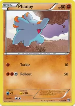 Phanpy 71/135 Plasma Storm Pokemon Card LP - Image 1