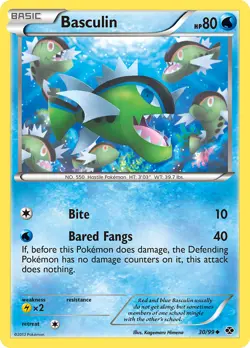 Basculin 30/99 Next Destinies Pokemon Card LP - Image 1