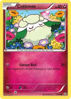 Cottonee 55/98 Ancient Origins Regular Common Pokemon Card NM - Image 1