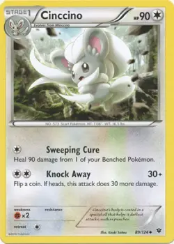 Cinccino 89/124 Fates Collide Regular Pokemon Card TCG NM - Image 1