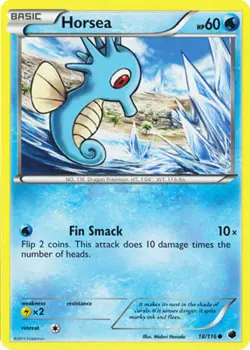 Horsea 18/116 Pokemon card BW Plasma Freeze common LP - Image 1