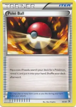 Poke Ball 35/39 Kalos Starter Set Regular Pokemon Card TCG English LP - Image 1