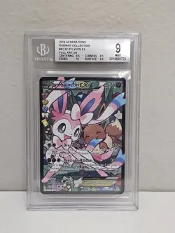 2016 Pokemon XY Generations Radiant Collection #RC32 Sylveon Ex BGS 9 MINT - Image 1
