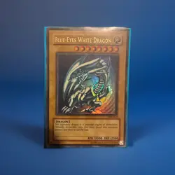 YuGiOh Blue Eyes White Dragon SDK-001 Heavy/Max Faded Misprint Ultra Rare MP - Image 2