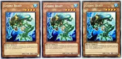 3 x PHSW-EN095 Gishki Beast - Rare Mixed Edition LP/NM YuGiOh Cards - Image 1