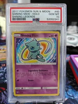 Pokemon Card TCG Shining Mew Holo Shining Legends 40/73 PSA 10 - Image 1