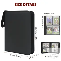 Toploader Binder Top Loader Card Storage Holds 96 Cards 4 Pocket Top Loader Card - Image 4