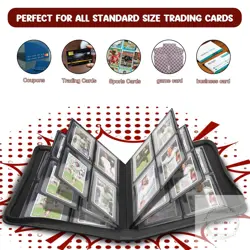 Toploader Binder Top Loader Card Storage Holds 96 Cards 4 Pocket Top Loader Card - Image 5