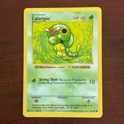 Shadowless Caterpie 45/102 Common Base Set Pokemon Card - Image 1