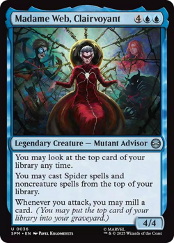 MTG magic 1x Madame Web, Clairvoyant FOIL (M/NM) Marvel's Spider-Man - Image 1