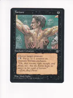 1995 MAGIC THE GATHERING MTG HOMELANDS TORTURE VERSION 2 (PH) - Image 1